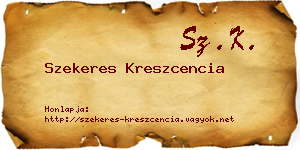 Szekeres Kreszcencia névjegykártya